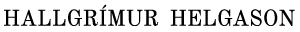 Hallgrímur Helgason Logo
